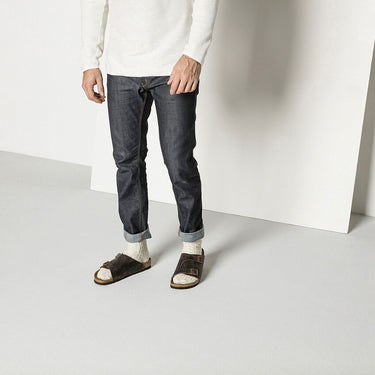 Cotton Slub Men Beige/White