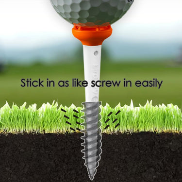 Big Easy Golf Tee Set – Magnetic Tee Keeper, 3.25" Tees with Height Adjust, Direction Guide, 6-Prong Low-Friction Head, Silicone Stopper – 3-Bright Colors