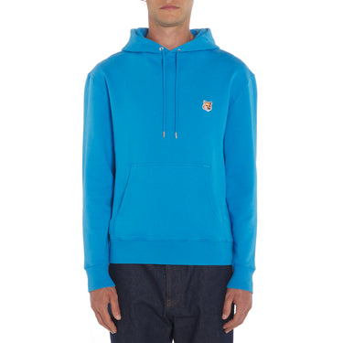 Men's Fox Head Patch Regular Hoodie Enamel Blue