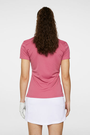 J.LINDEBERG TOUR TECH POLO ROSE WINE