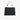 Women's Piqué-Effect Canvas Purse Black