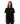 Round neck cotton T-shirt with embroidered logo Black