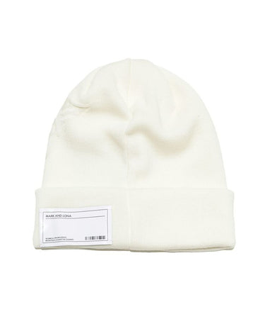 Unisex CD9-SWBN Knit beanie WHITE