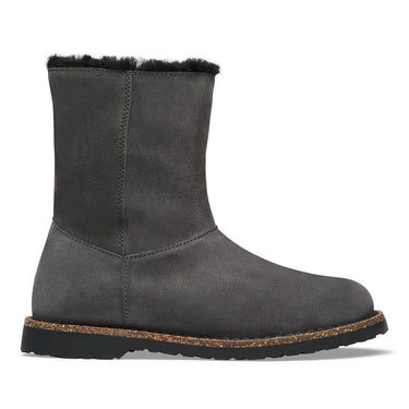 Women's Uppsala Zip Shearling Suede Leather Charcoal