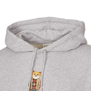 Maison Kitsune Dressed Fox Regular Hoodie Light Grey Melange