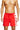 Rio-41-D-Core Mid-length swim shorts with maxi logo Red/White