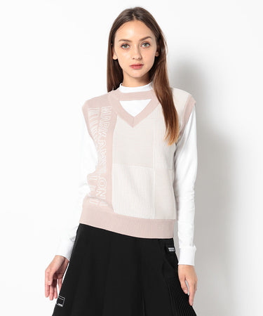 Women's CD9-BPVK knit vest PINK BEIGE