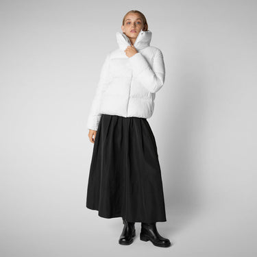 Woman's animal free puffer jacket Felicity in White