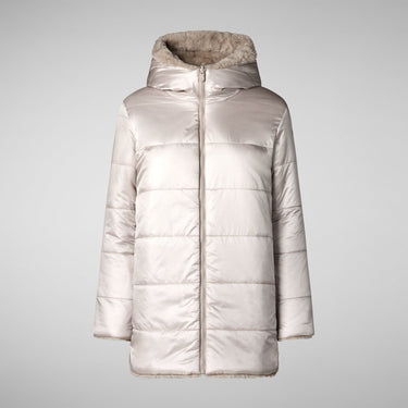 Women's BRIDGET Reversible Faux Fur Jacket RAINY BEIGE