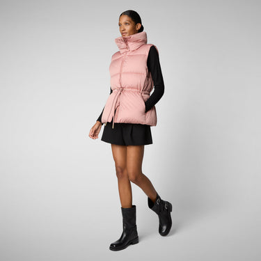 Woman's vest Ren in Misty Rose