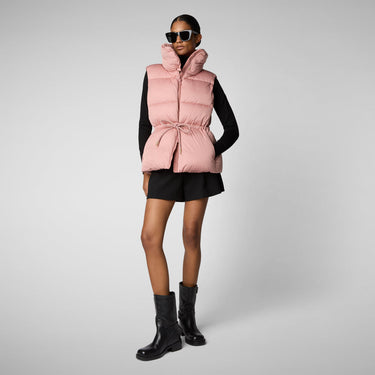 Woman's vest Ren in Misty Rose