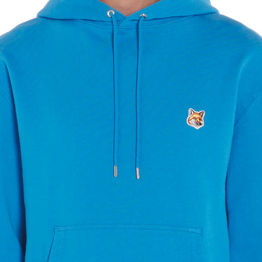 Men's Fox Head Patch Regular Hoodie Enamel Blue