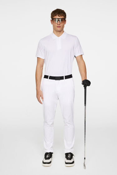 J.LINDEBERG ALEKS HYBRID KNIT POLO SHIRT WHITE