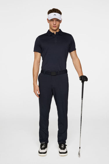 J.LINDEBERG ALEKS HYBRID KNIT POLO SHIRT JL NAVY