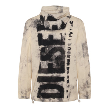 J-Warrett-Logo-Logo Watercolour-effect windbreaker with logo Ivory