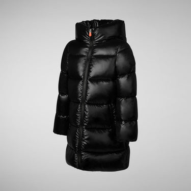 Girls' animal free puffer jacket Millie in black