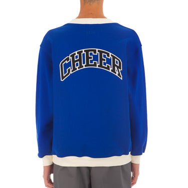 Men's Msgm Felpa Cardigans Blue Dark
