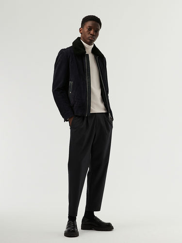 Suede Leather Jacket LENDM V1.Y6.02 Black