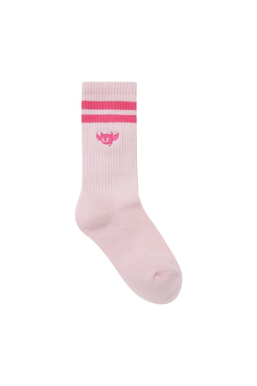 Athletic Women Stripe Socks Pink