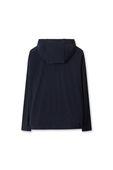 Men's Athletic Essential Melange Jersey Hoodie NAVY