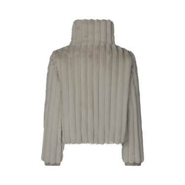 Women's Reversible Faux Fur Jacket elina in RAINY BEIGE