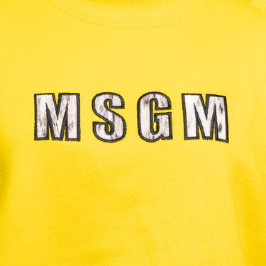 Women's Msgm Lynx Printed Sweatshirt Yellow