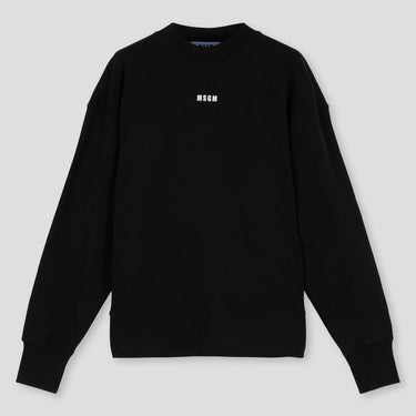 Women's Msgm Micrologo Print Sweatshirt Black