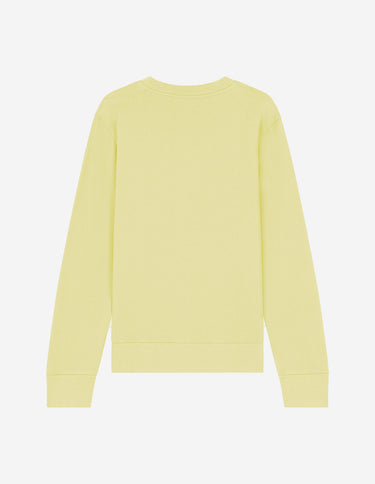 Men's Fox Head Patch Regular Sweatshirt Chalk Yellow