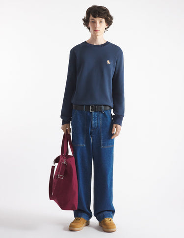 Men's Chillax Patch Regular Sweatshirt Ink Blue