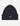 Bold Fox Head Patch Ribbed Beanie Black
