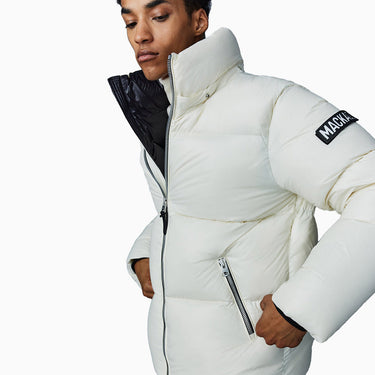 KENT-Z lustrous light down jacket with hood White