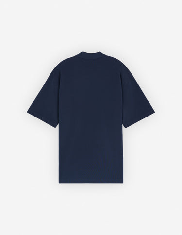 Men's Bold Fox Head Patch Oversize Polo Deep Navy