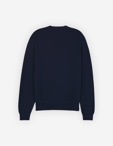 Bold Fox Head Patch Regular Cardigan Ink Blue