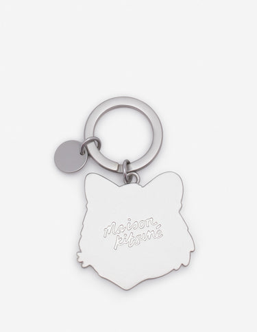 Bold Fox Head Keyring Charm Tobacco