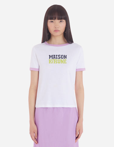 Women's MAISON KITSUNE RINGER TEE-SHIRT White