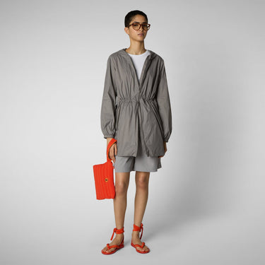 Women's FLEUR LIGHTWEIGHT RAIN JACKET in IRON GREY