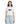Cotton crop-top t-shirt with smock stitch Opical White
