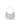 Shaded craquele faux leather small "Hobo" shoulder bag Silver