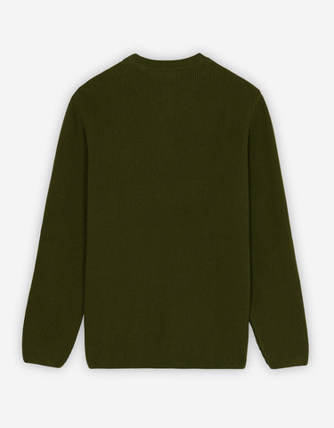 MEN'S BABY FOX PATCH RELAXED PULLOVER DARK KHAKI