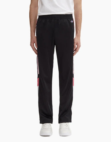 CHAMPION EUROPE<br>ARCHIVE JACQUARD LOGO TAPE TRACK PANTS BLACK