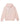 Men's Hooded Embroidered Logo Pique Fleece Sweatshirt Light Pink