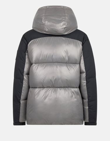 Unisex Luma Hooded Puffer Jacket Black /mid Grey