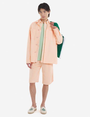 Tonal Fox Head Patch Jog Shorts Peach